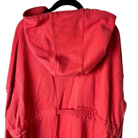 FREE PEOPLE SzS OH PRETTY DAZE EMBROIDERED HOODED KNIT CARDIGAN CORAL EUC - Picture 8 of 10